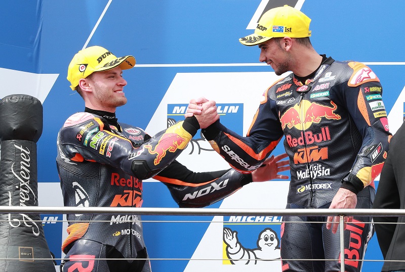 Binder, Oliverira,  Moto2 race Australian MotoGP 2017