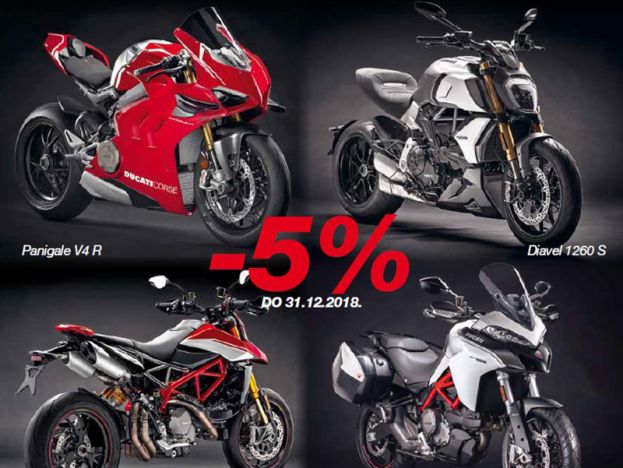 Ducati akcija 5% do 31.12.